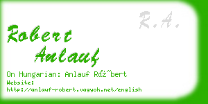 robert anlauf business card